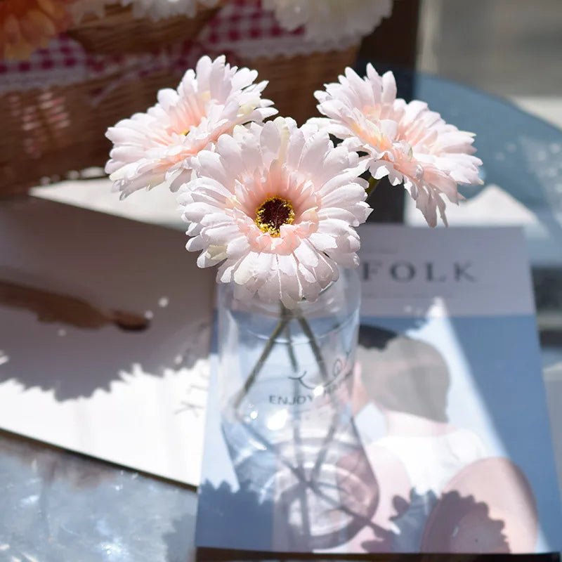 Artificial Silk Gerbera Flowers – Wedding & Home Decor, 3Pcs, 6Pcs, 23cm