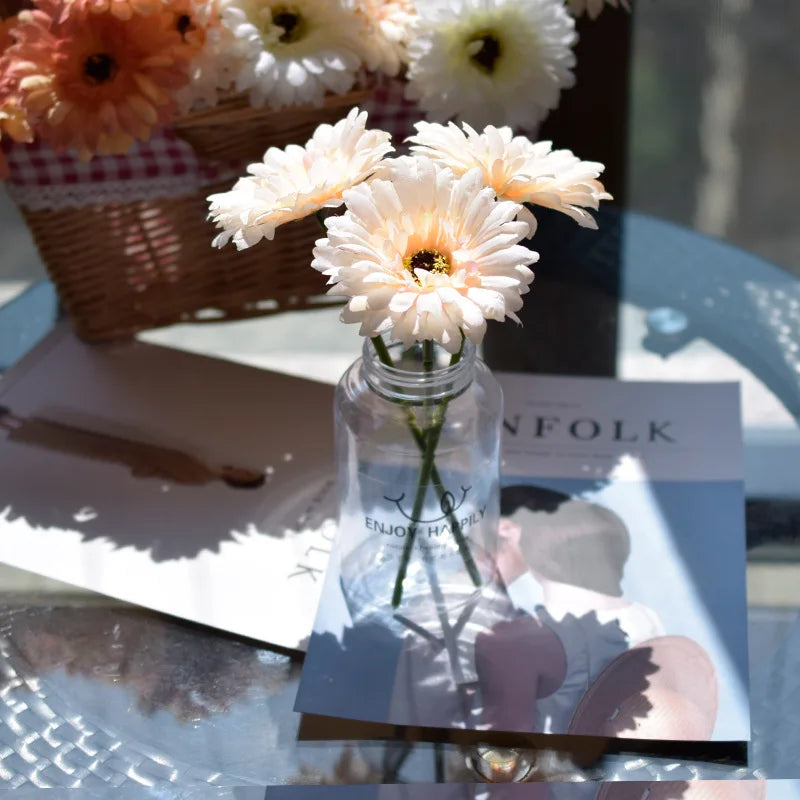 Artificial Silk Gerbera Flowers – Wedding & Home Decor, 3Pcs, 6Pcs, 23cm