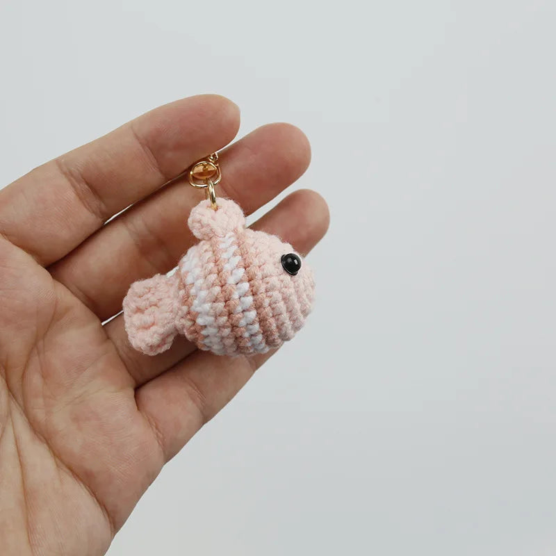 Knitting Goldfish Keychain