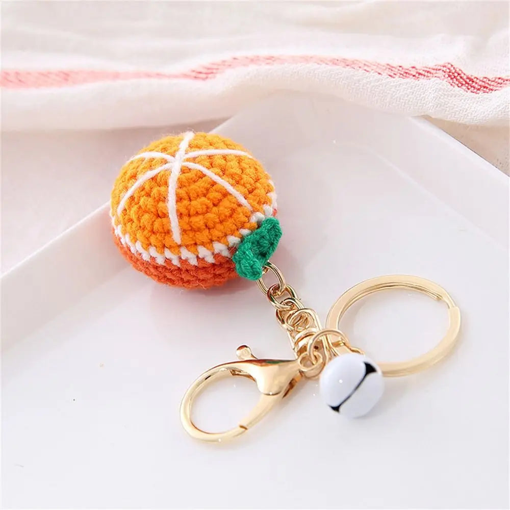 Cute Crochet Donut Fruit Keychain - Sweet & Colorful!