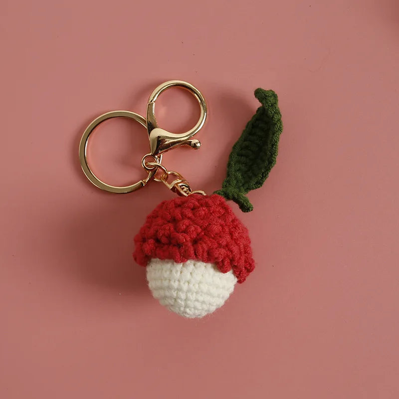 Cute Crochet Fruit Keychain