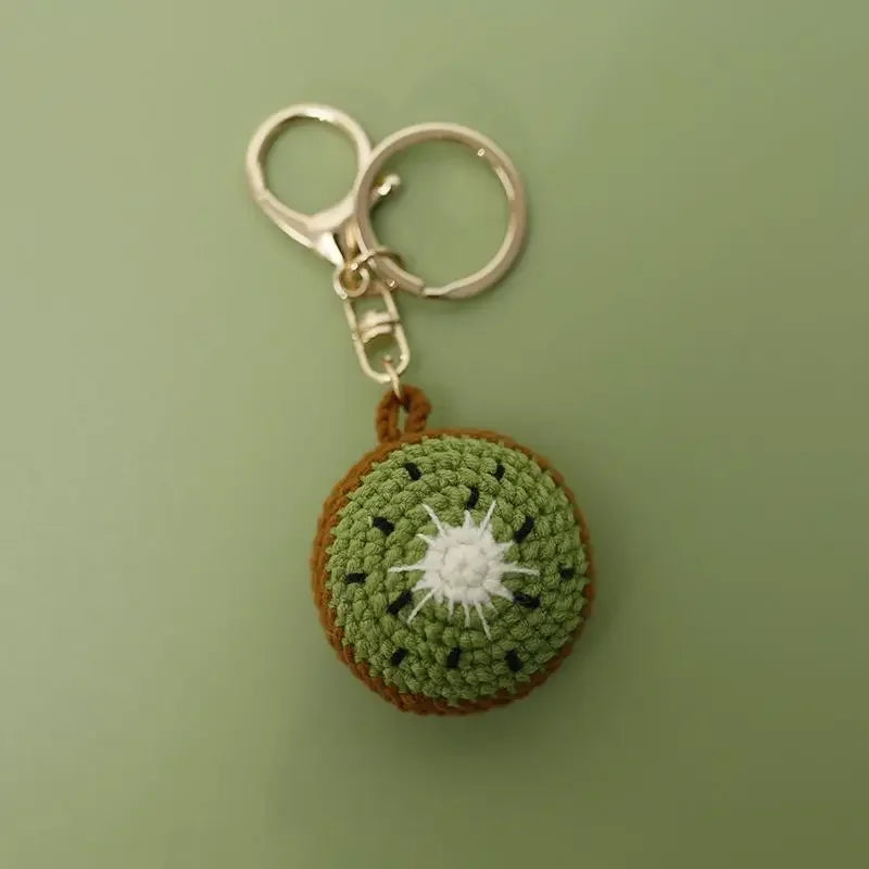 Cute Crochet Fruit Keychain