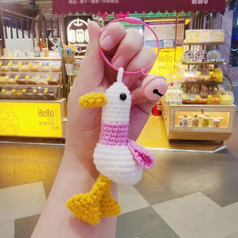 Crochet Keychains Funny Duck Doll Keychain