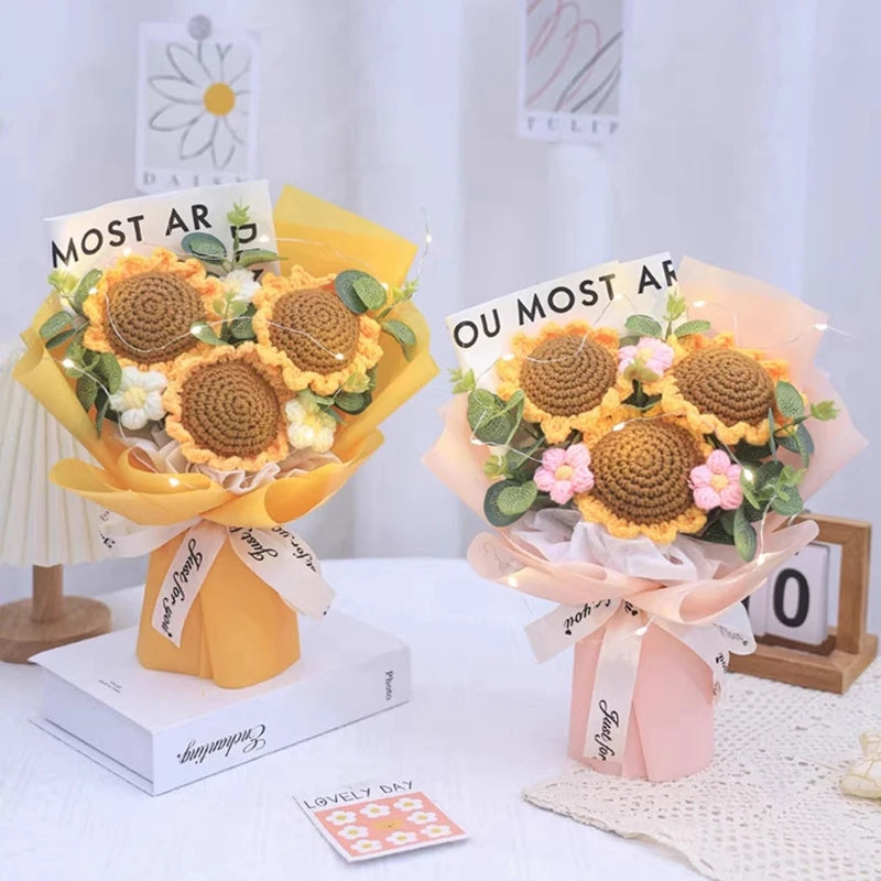 Crochet Sunflower Bouquet – Handmade & Cute