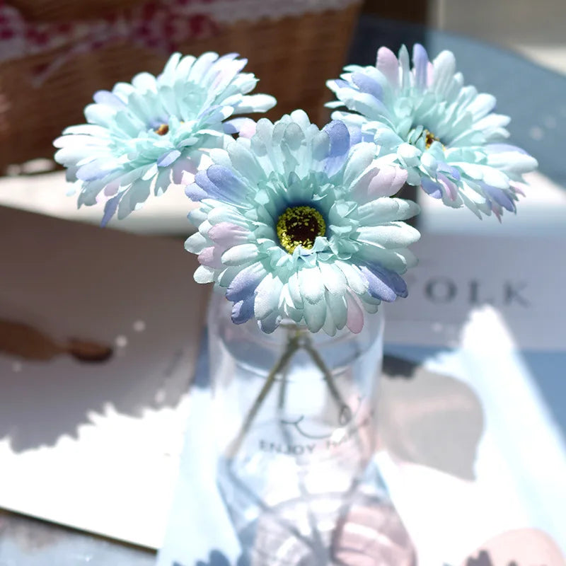Artificial Silk Gerbera Flowers – Wedding & Home Decor, 3Pcs, 6Pcs, 23cm