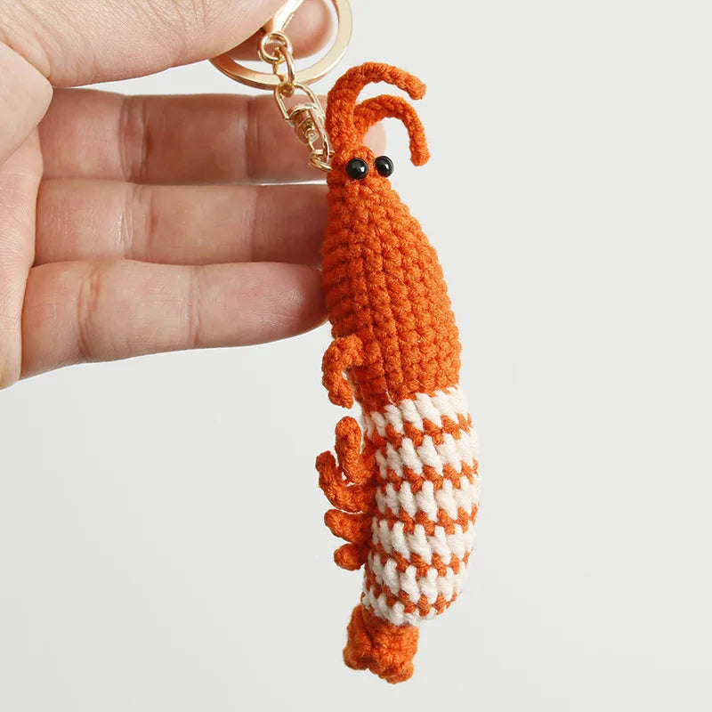 Handmade & Cute Seahorse Crochet Keychain