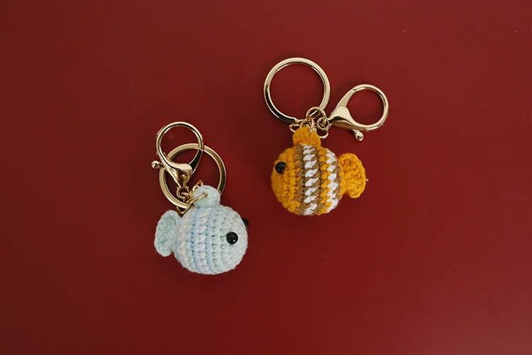 Handmade Crocheted Small Fish Keychain/Charm