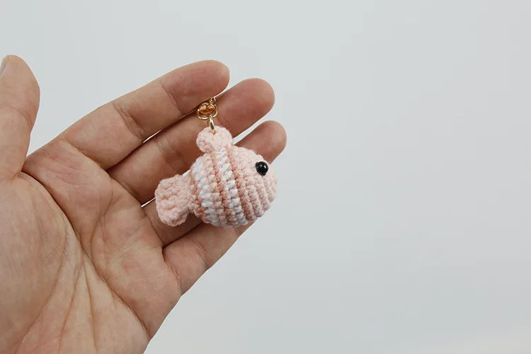 Handmade Crocheted Small Fish Keychain/Charm