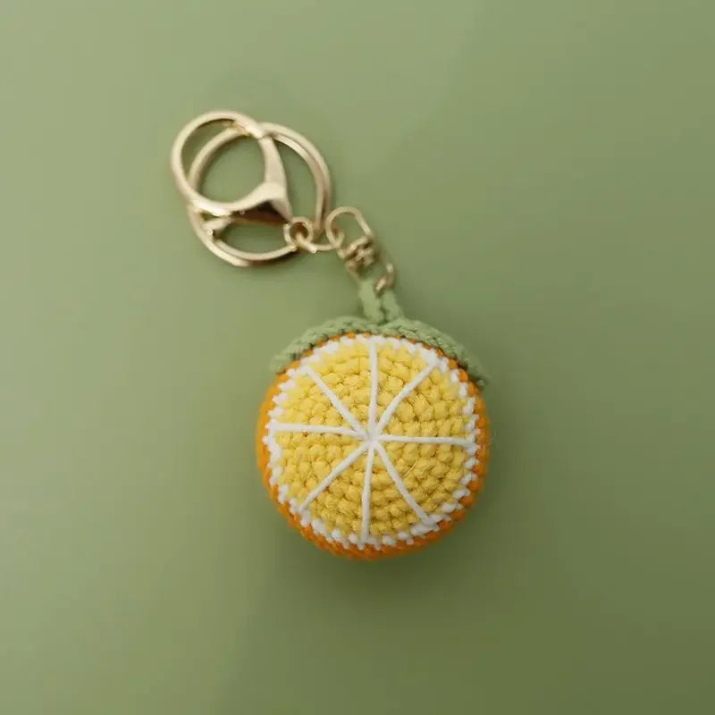 Cute Crochet Fruit Keychain