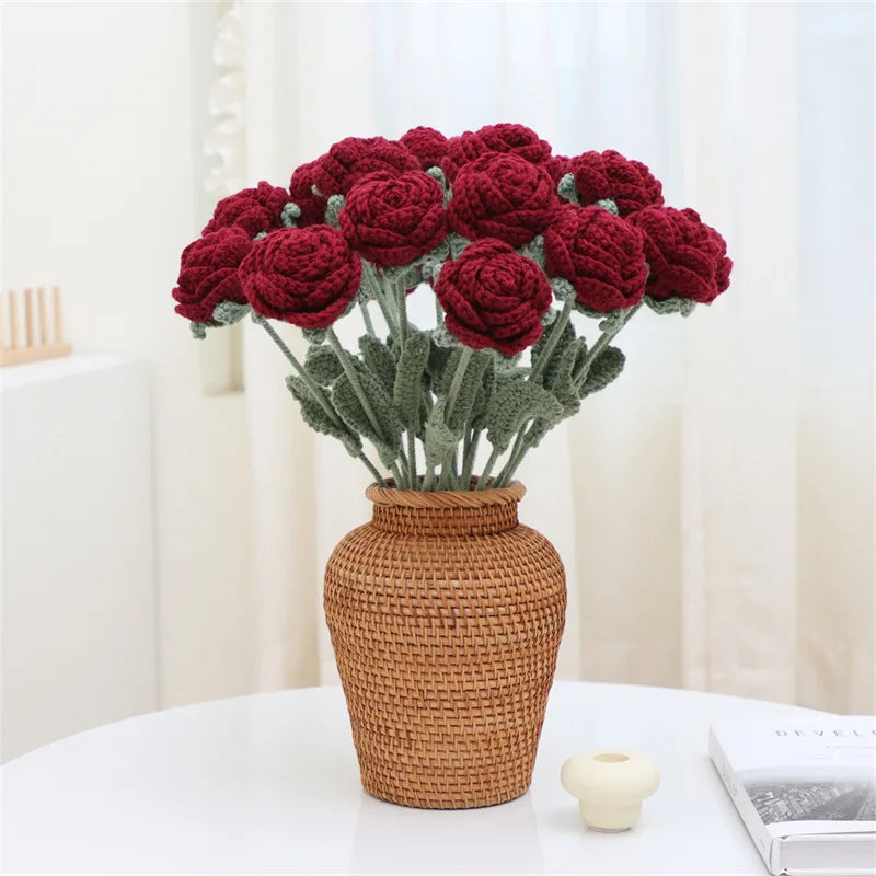 Crochet Rose Bouquet - Handmade & Versatile