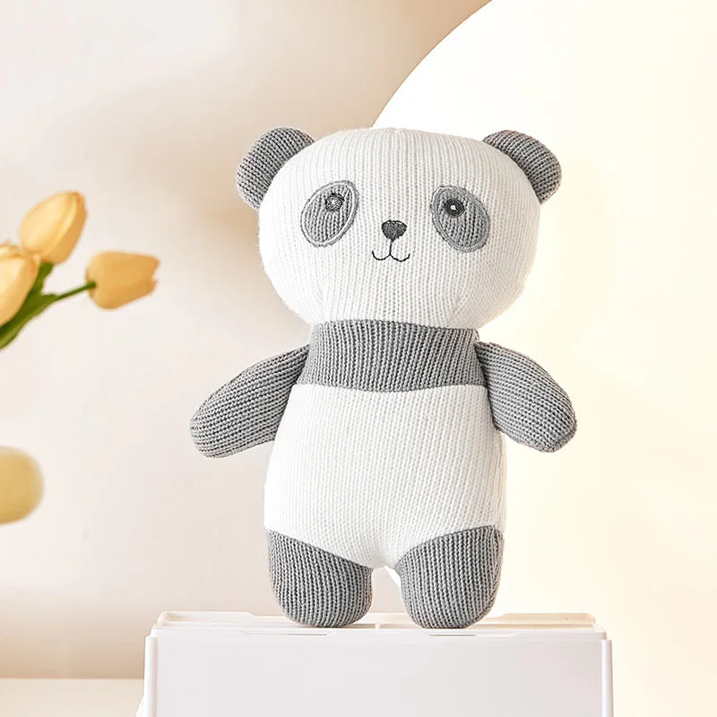 Elephant Stuff Plush Toy Handmade Crochet Wool Doll Baby Rattles