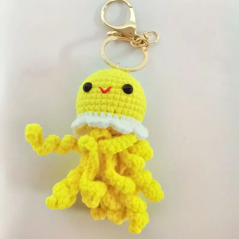 Handmade & Cute Seahorse Crochet Keychain