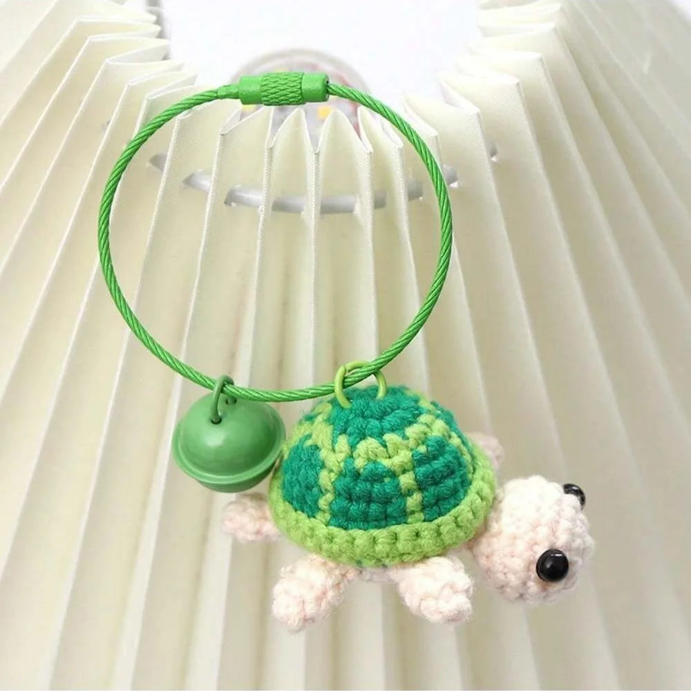 Adorable Turtle Keychain- Handmade Crocheted Miniature !