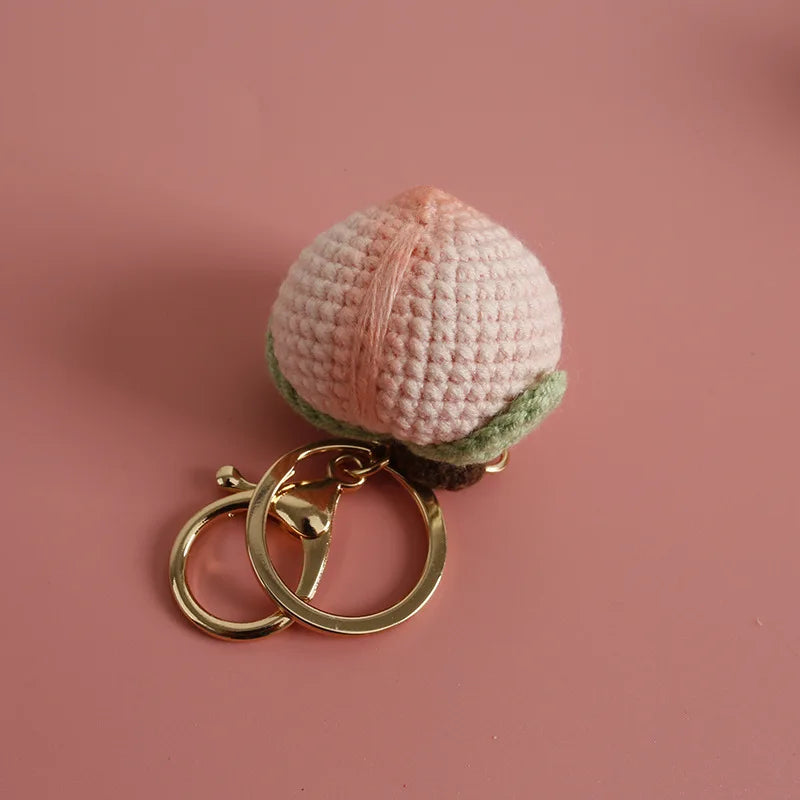 Cute Crochet Fruit Keychain