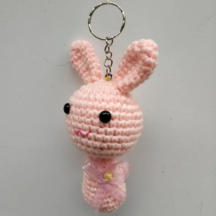 6cm Cute Animal Crochet Doll Key Chain  Knit Toy Cute Pendant Bag Accessories Crochet Toy