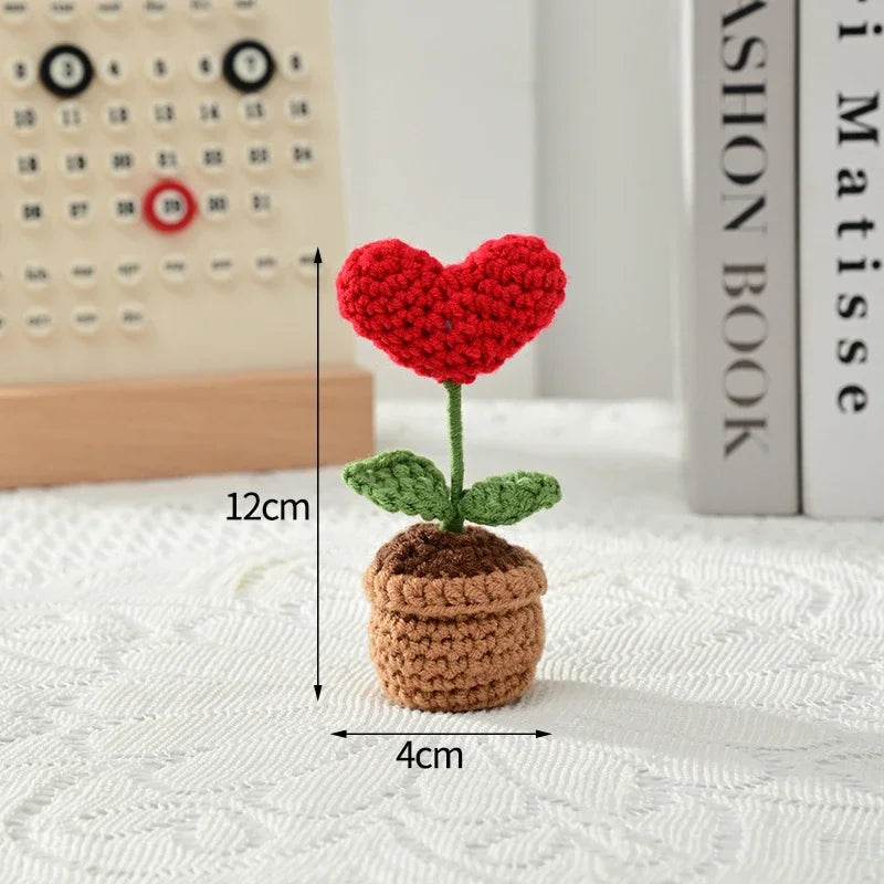 Sunflower Crochet Small Planters- Colorful & Handmade!