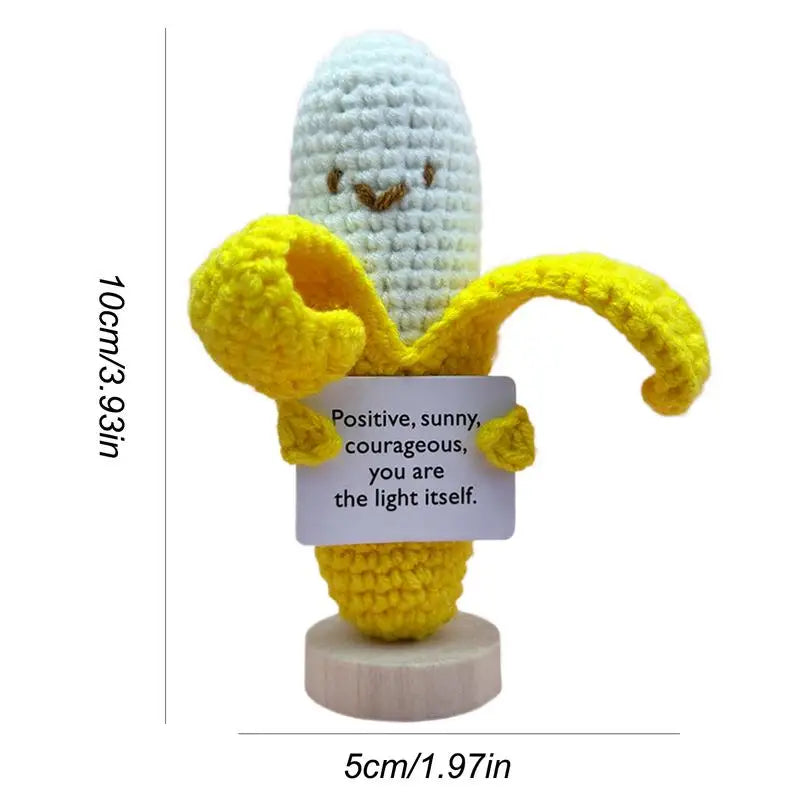 Emotional Support Crochet Positive Mushroom Crochet Mushroom Mushroom Plushie Encouraging Exquisite Decor For Bookshelves Family