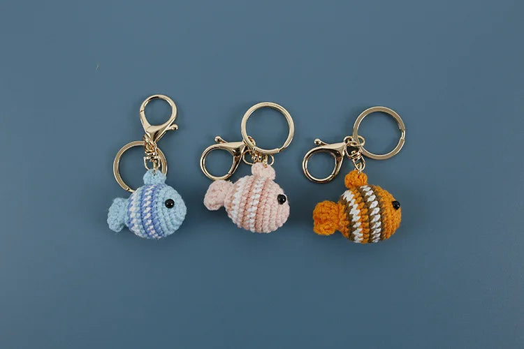 Handmade Crocheted Small Fish Keychain/Charm