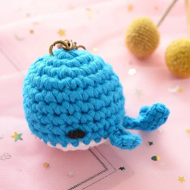 Handmade & Cute Seahorse Crochet Keychain