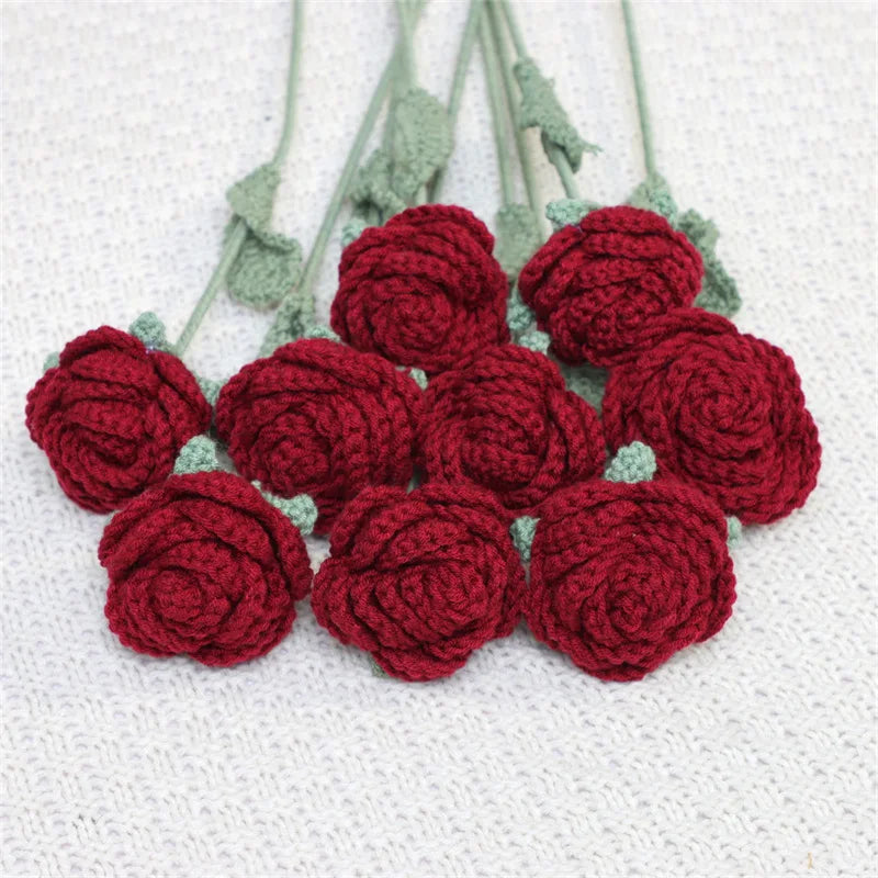Crochet Rose Bouquet - Handmade & Versatile