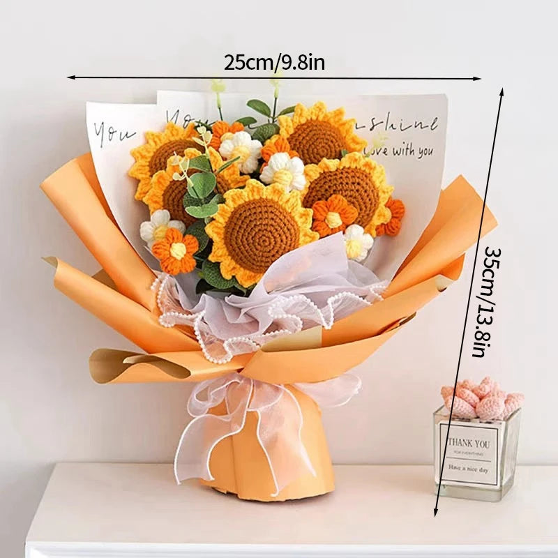 Crochet Sunflower Bouquet – Handmade & Cute