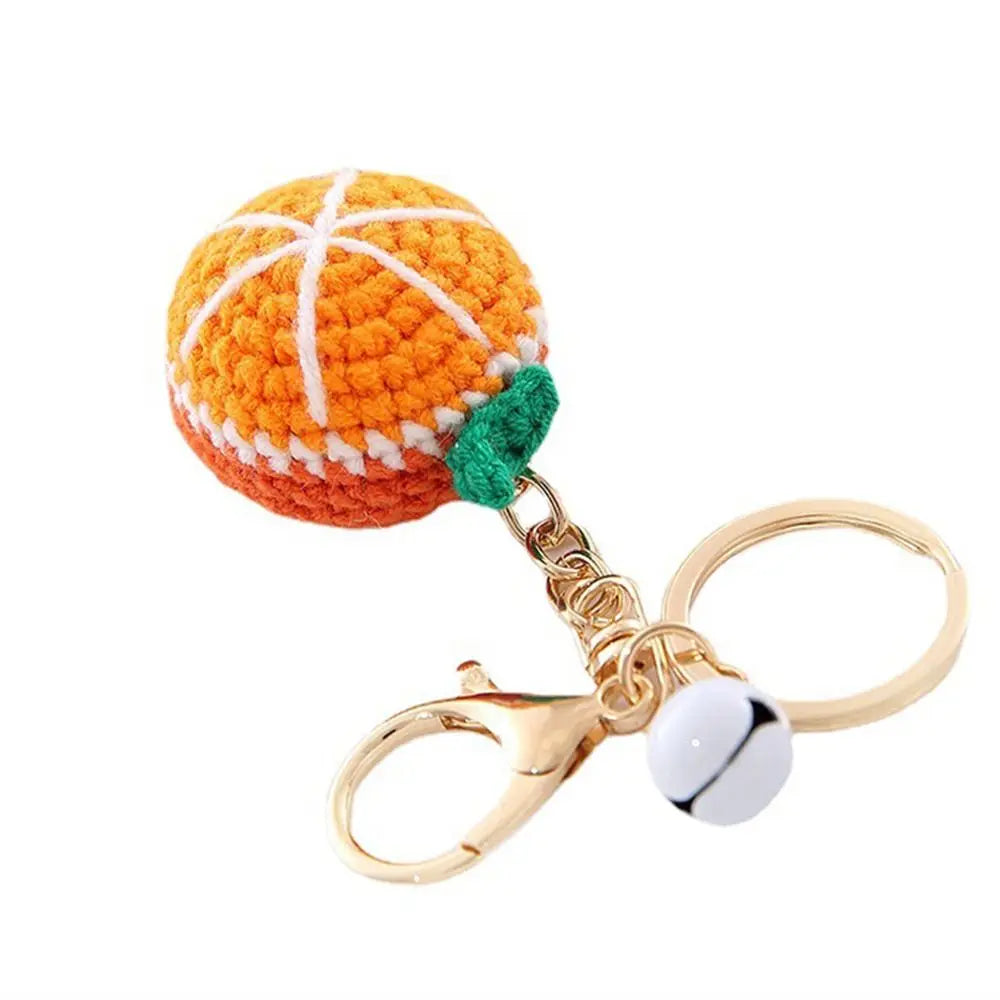 Cute Crochet Donut Fruit Keychain - Sweet & Colorful!