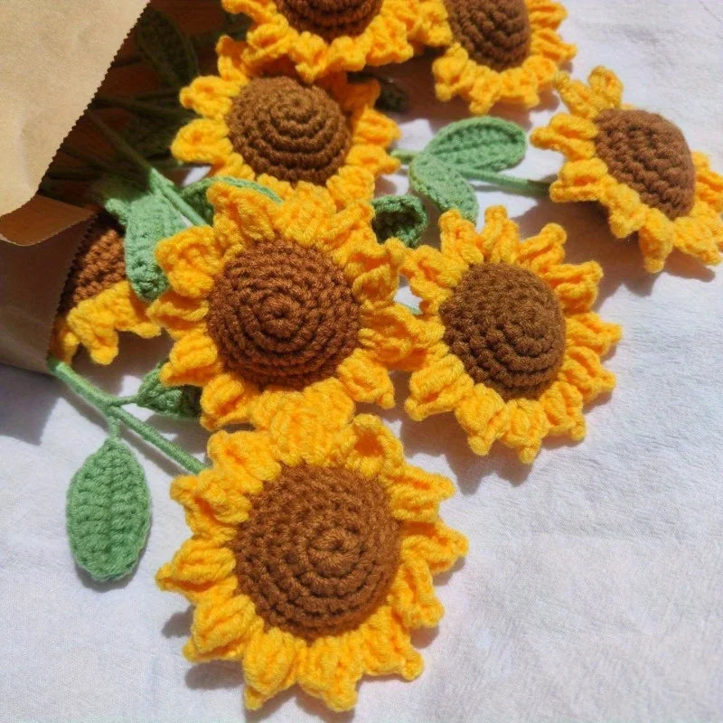 Sunflower Crochet Flowers - Handmade Beauty!