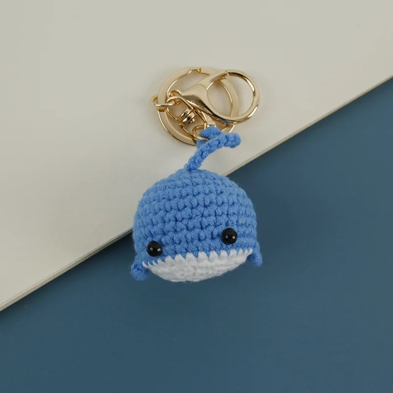 Handmade & Cute Seahorse Crochet Keychain