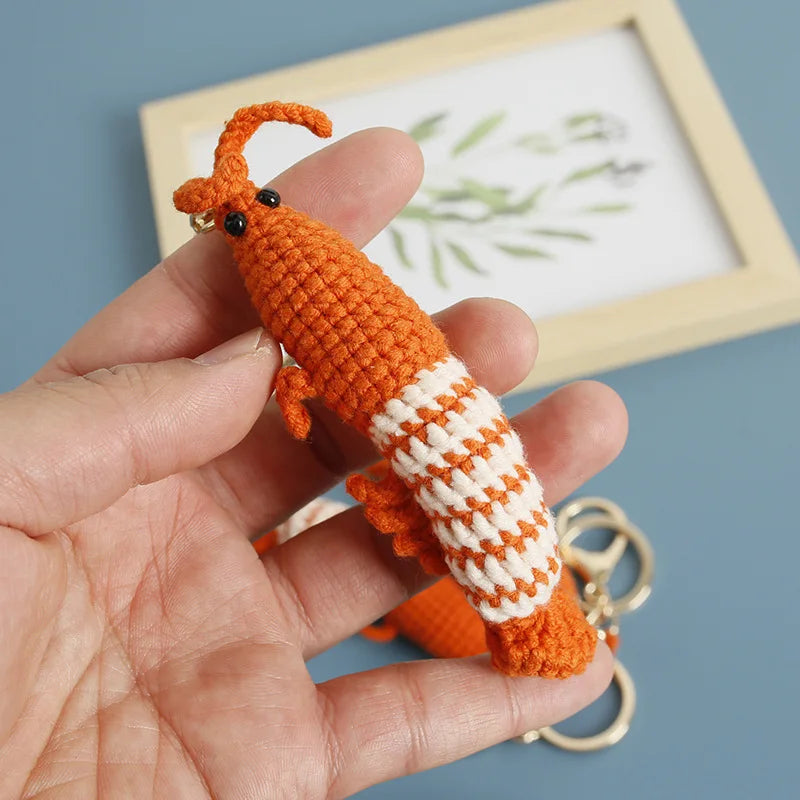 Handmade & Cute Seahorse Crochet Keychain