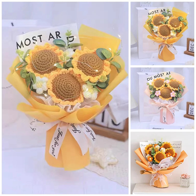 Crochet Sunflower Bouquet – Handmade & Cute