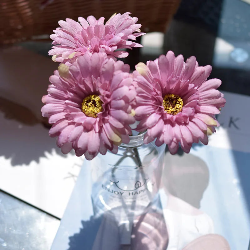 Artificial Silk Gerbera Flowers – Wedding & Home Decor, 3Pcs, 6Pcs, 23cm