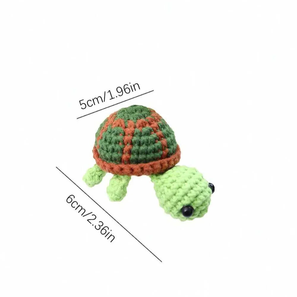 Adorable Turtle Keychain- Handmade Crocheted Miniature !