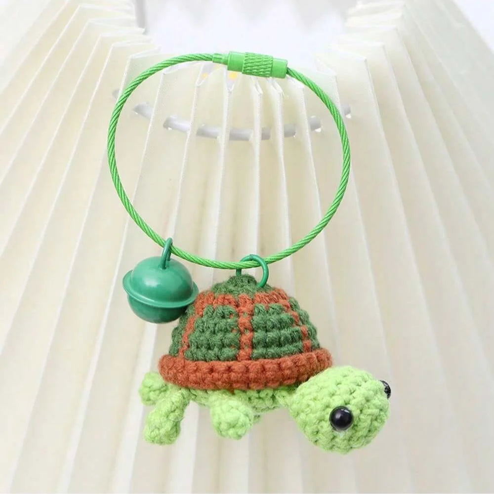 Adorable Turtle Keychain- Handmade Crocheted Miniature !