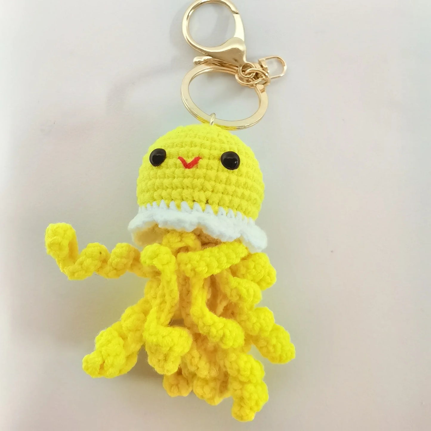 Handmade & Cute Seahorse Crochet Keychain