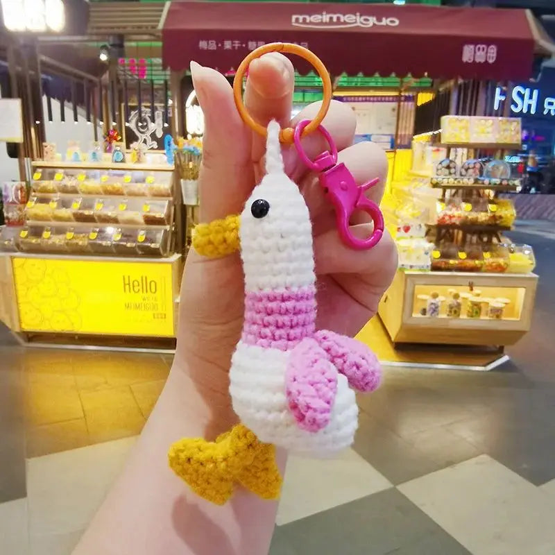 Crochet Keychains Funny Duck Doll Keychain