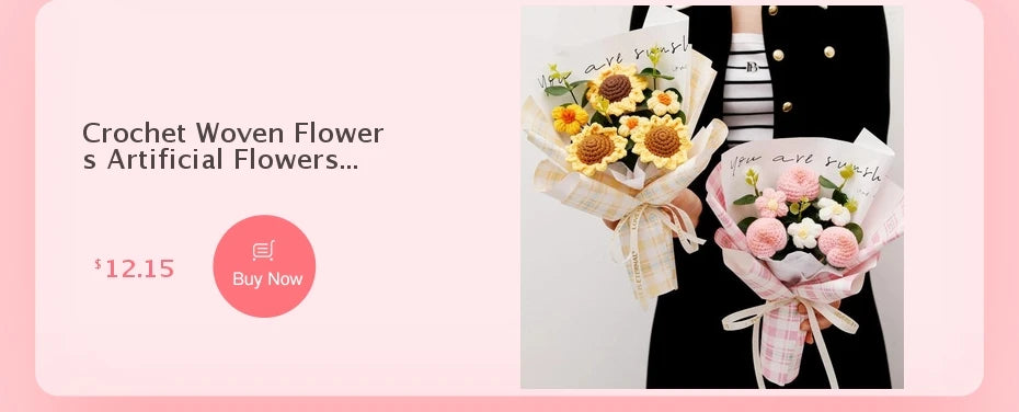 Artificial Crochet Flower Bouquet