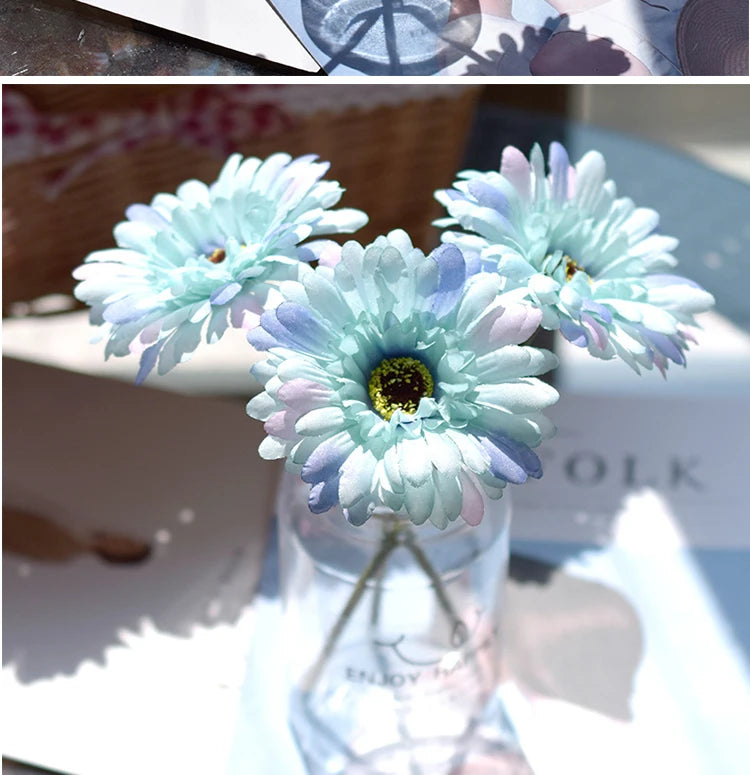 Artificial Silk Gerbera Flowers – Wedding & Home Decor, 3Pcs, 6Pcs, 23cm