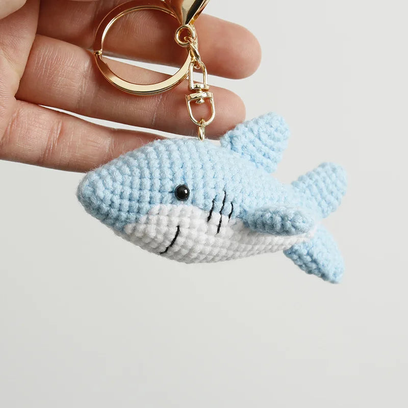 Handmade & Cute Seahorse Crochet Keychain
