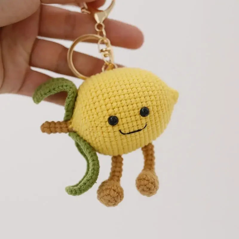 Cute Crochet Fruit Keychain