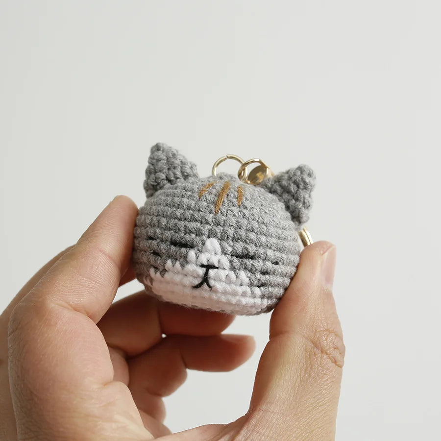 Cat Doll Crochet Keychain - Handmade & Cute