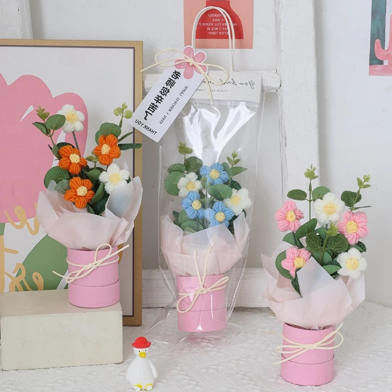 Artificial Crochet Flower Bouquet