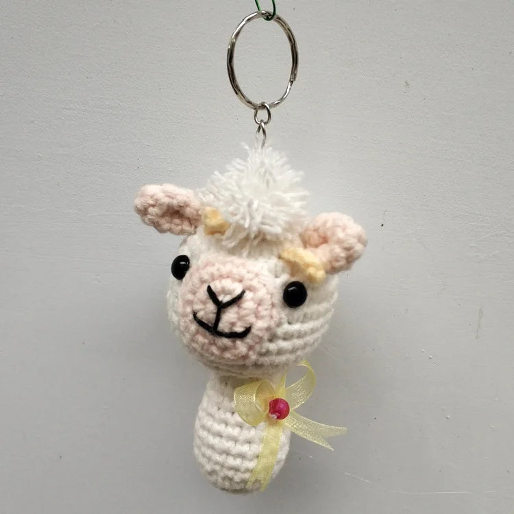 6cm Cute Animal Crochet Doll Key Chain  Knit Toy Cute Pendant Bag Accessories Crochet Toy