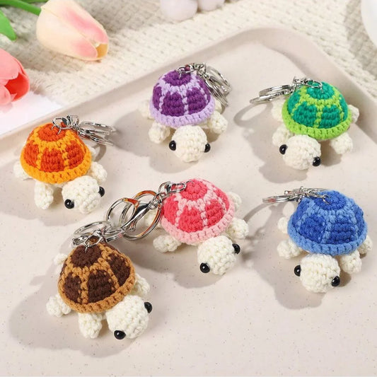 Adorable Turtle Keychain- Handmade Crocheted Miniature !