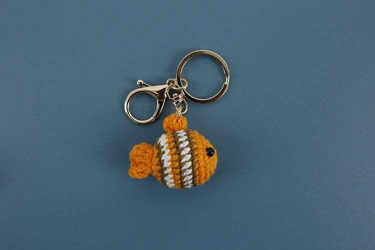 Handmade Crocheted Small Fish Keychain/Charm