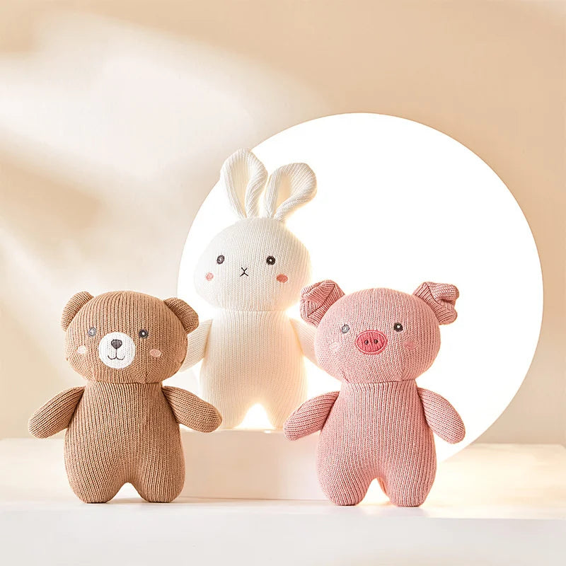 Elephant Stuff Plush Toy Handmade Crochet Wool Doll Baby Rattles