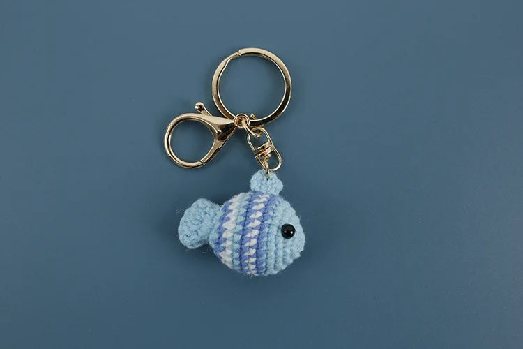 Handmade Crocheted Small Fish Keychain/Charm