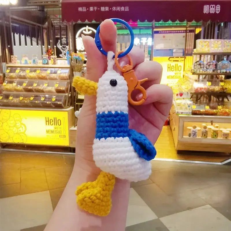 Crochet Keychains Funny Duck Doll Keychain