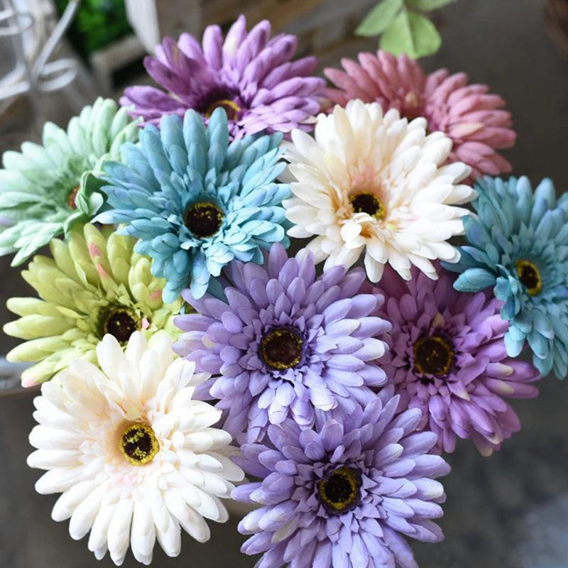 Artificial Silk Gerbera Flowers – Wedding & Home Decor, 3Pcs, 6Pcs, 23cm