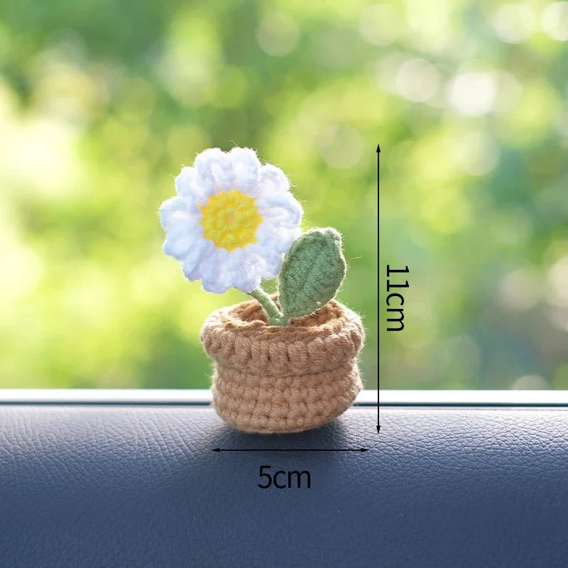 Sunflower Crochet Small Planters- Colorful & Handmade!