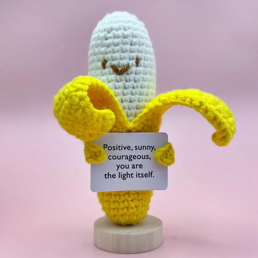 Emotional Support Crochet Positive Mushroom Crochet Mushroom Mushroom Plushie Encouraging Exquisite Decor For Bookshelves Family